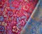 Red-Blue-Multi Polyester Floral Chinese Brocade Woven Fabric By the Yard